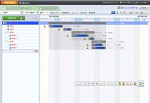 ガントチャートのサンプル